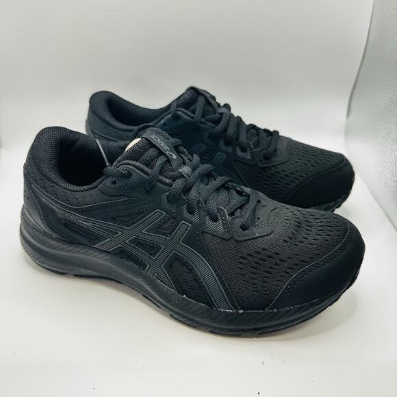 Size 6 - Asics Gel Contend 8 Triple Black Running Women’s Shoe - Picture 2 of 8